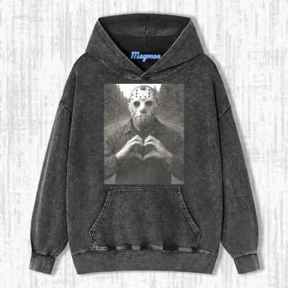 Funny Jason Horror Character Heart Hands T-shirt-Magmoo