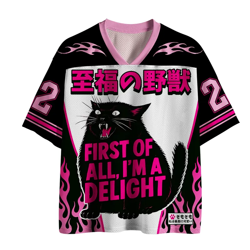 Magmoo Roaring Black Cat Mesh Jersey-Magmoo