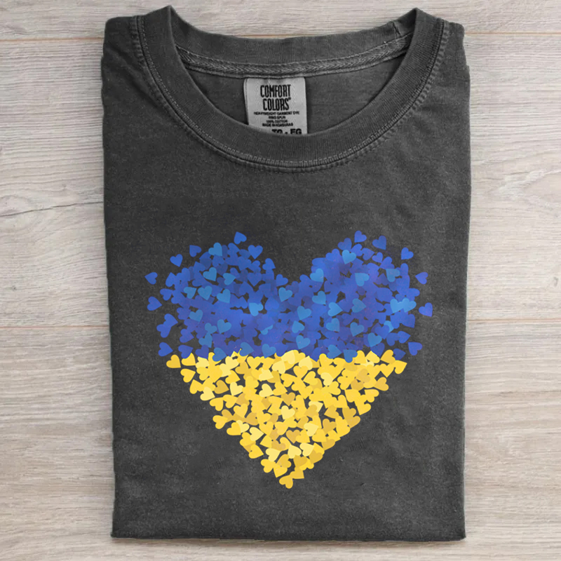 Comfort Colors Ukraine Heart T-shirt-Magmoo