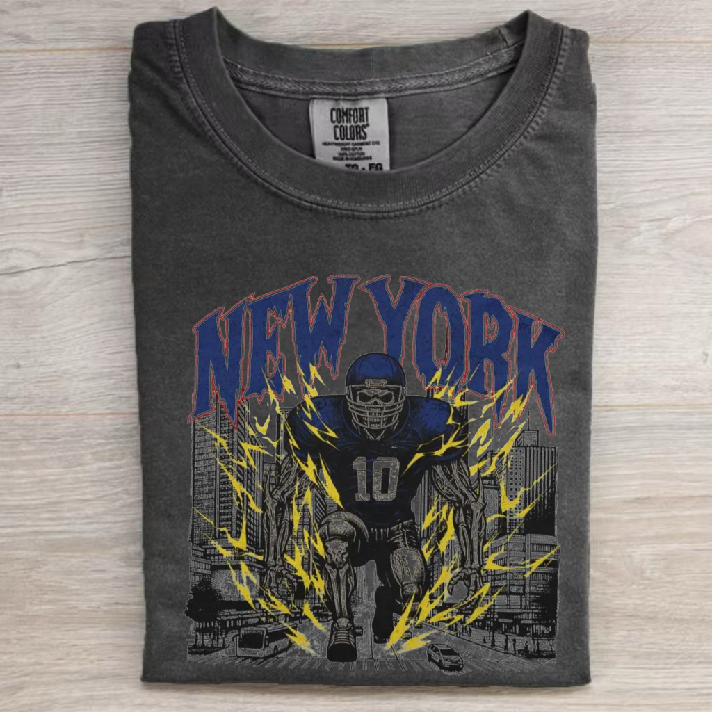 Retro Style New York Football T-shirt-Magmoo