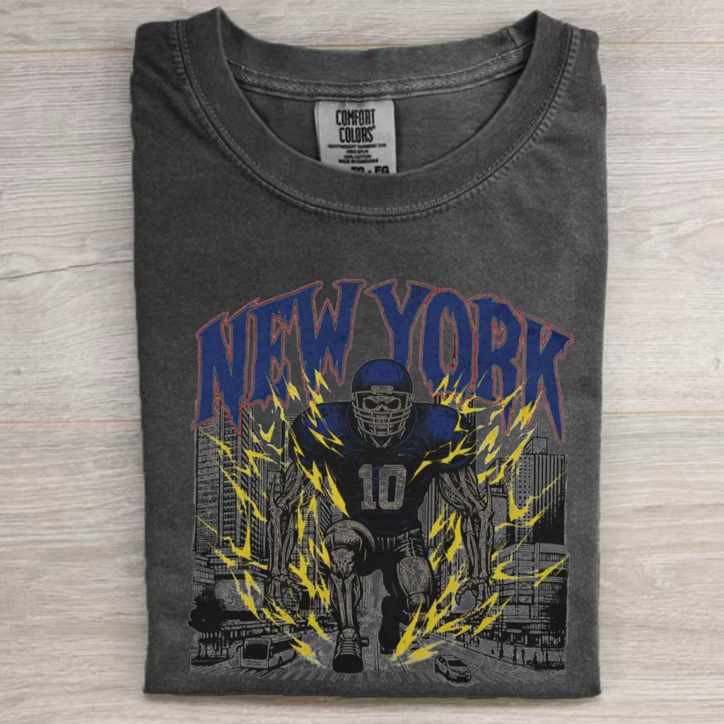 Retro Style New York Football T-shirt-Magmoo