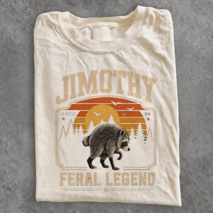 Magmoo Retro Jimothy Raccoon T-shirt
