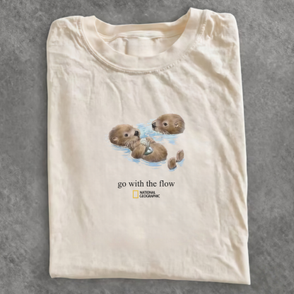 Magmoo National Geographic Otter Go With The Flow T-shirt