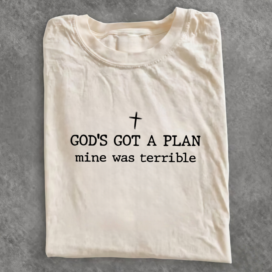 Magmoo God's Got A Plan Mine Was Terrible T-shirt