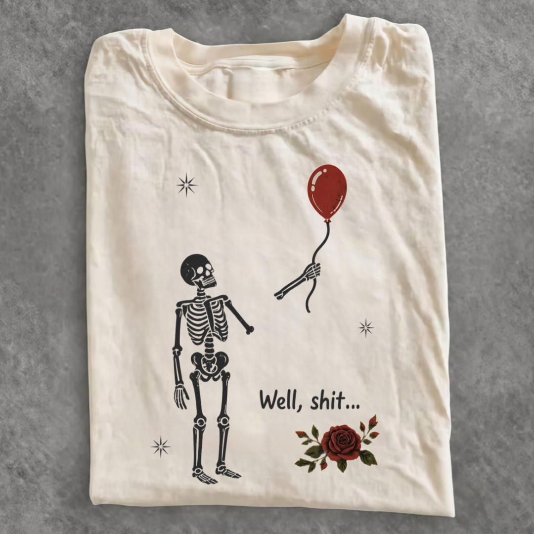 Magmoo Well Shit Skeleton T-shirt
