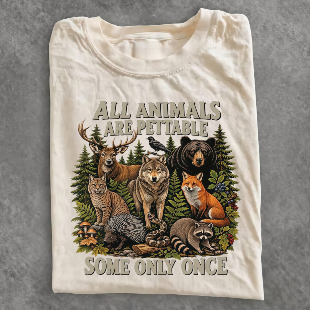 Magmoo All Animals Are Pettable Some Only Once T-shirt
