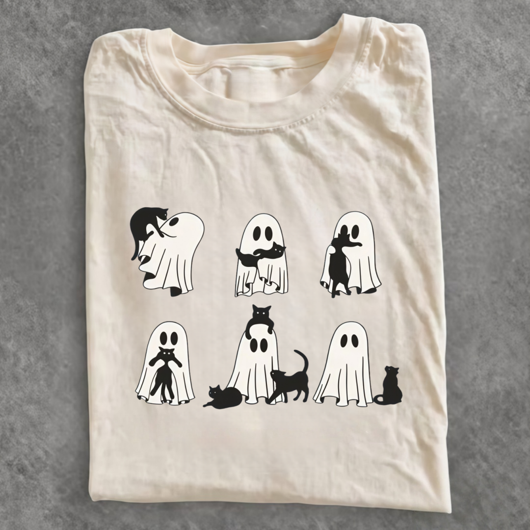 Magmoo Black Cat Ghost T-shirt