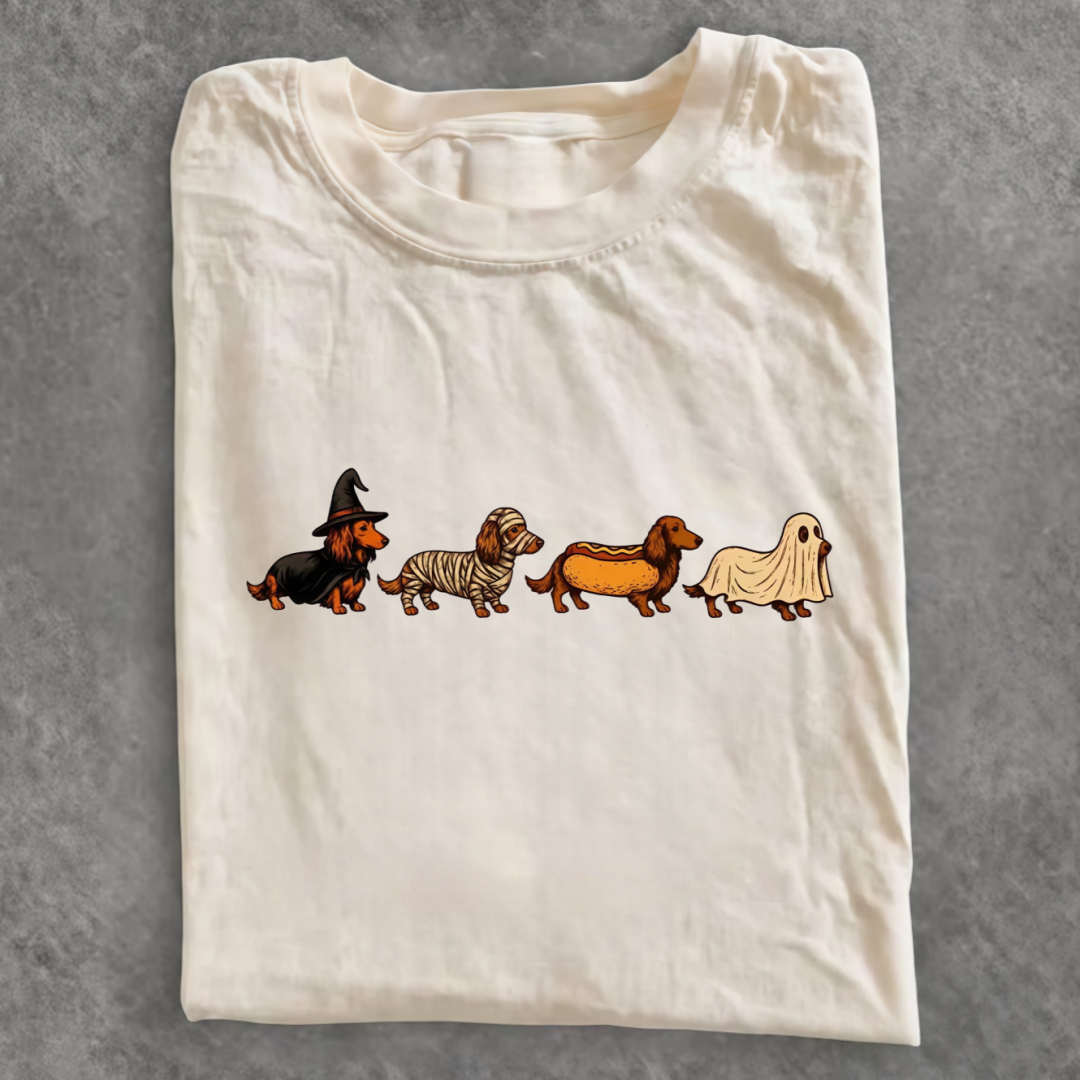 Magmoo Halloween Dachshund Spooky Wiener Dog T-shirt