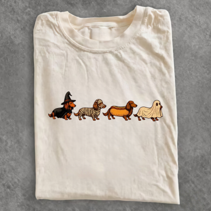 Magmoo Halloween Dachshund Spooky Wiener Dog T-shirt