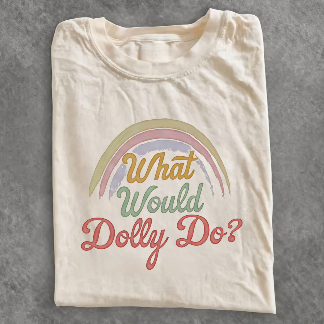 Magmoo What Would Dolly Parton Do Rainbow T-shirt