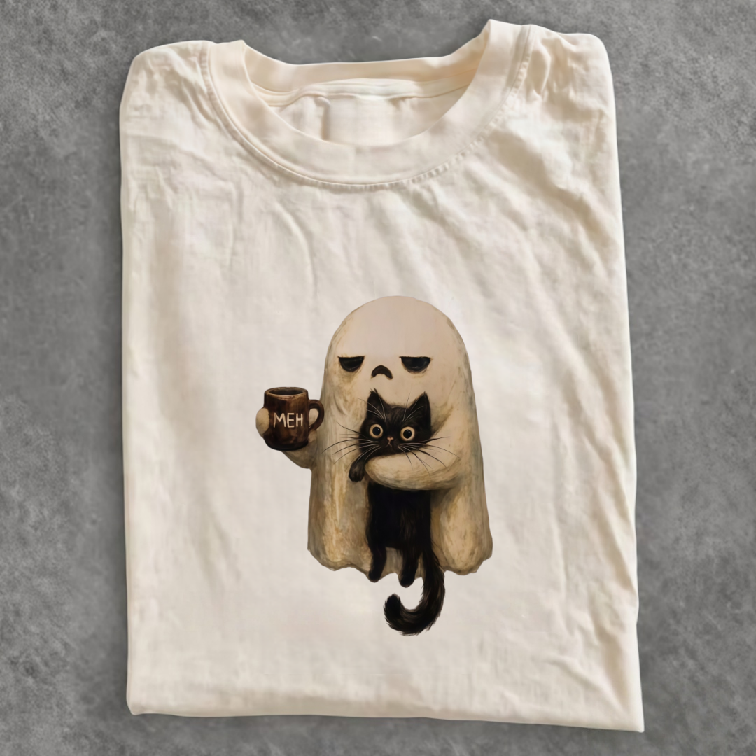 Magmoo Spooky Black Cat Graphic T-shirt