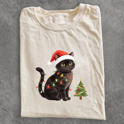 Magmoo Xmas Cat Charm T-shirt