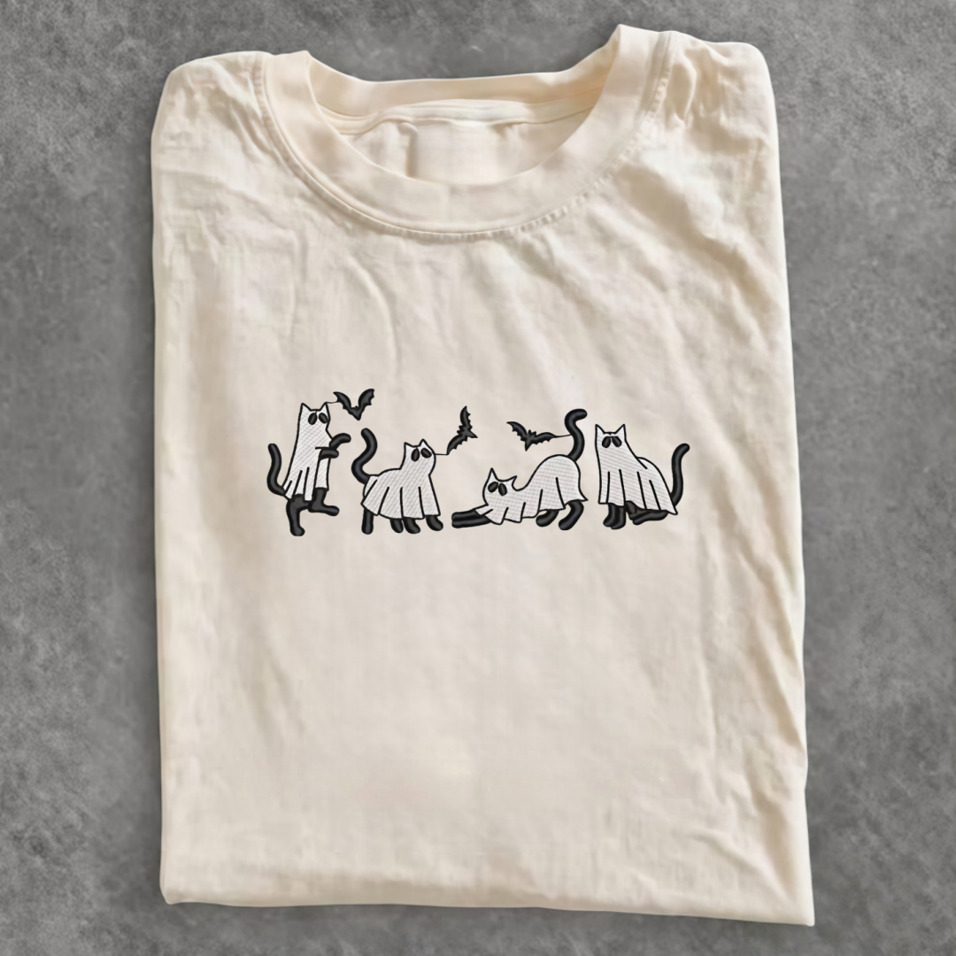 Magmoo Halloween Ghost Cat T-shirt