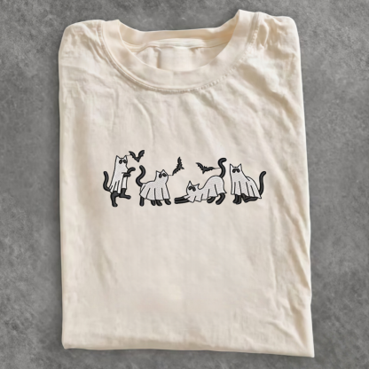 Magmoo Halloween Ghost Cat T-shirt