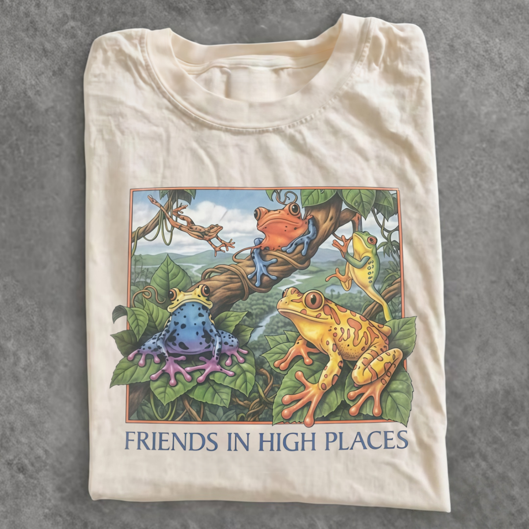 Magmoo Friends In High Places Frog 90s T-shirt