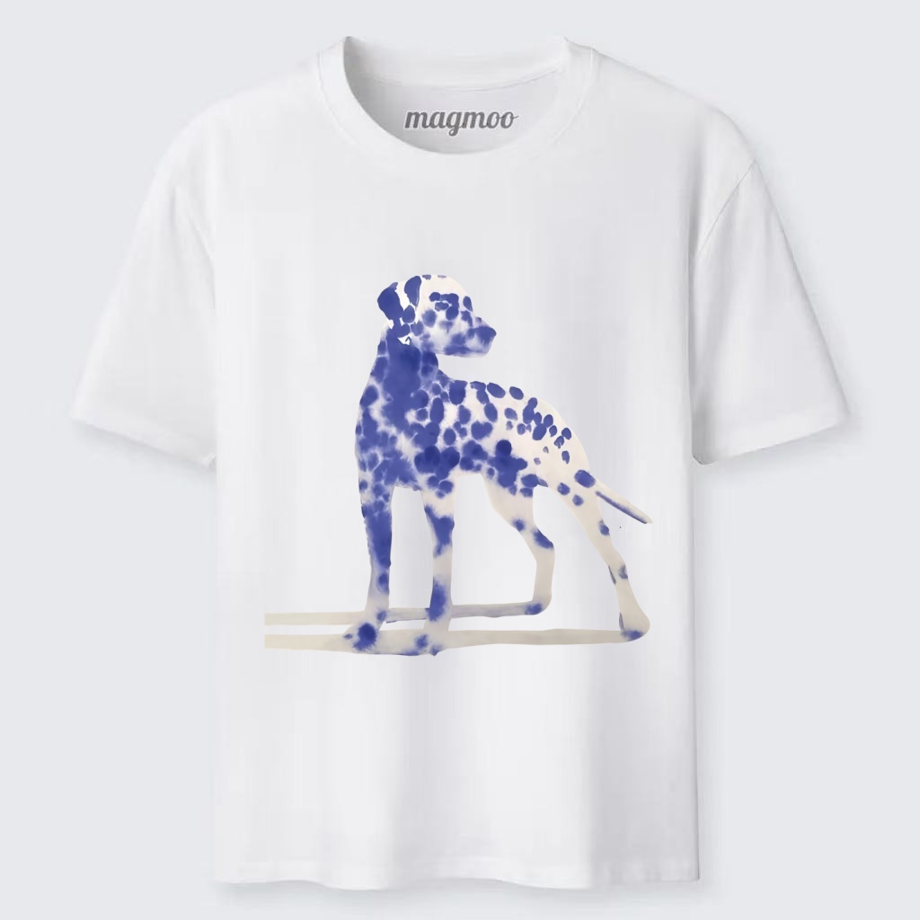 Magmoo Blue Dalmatian Silhouette T-shirt