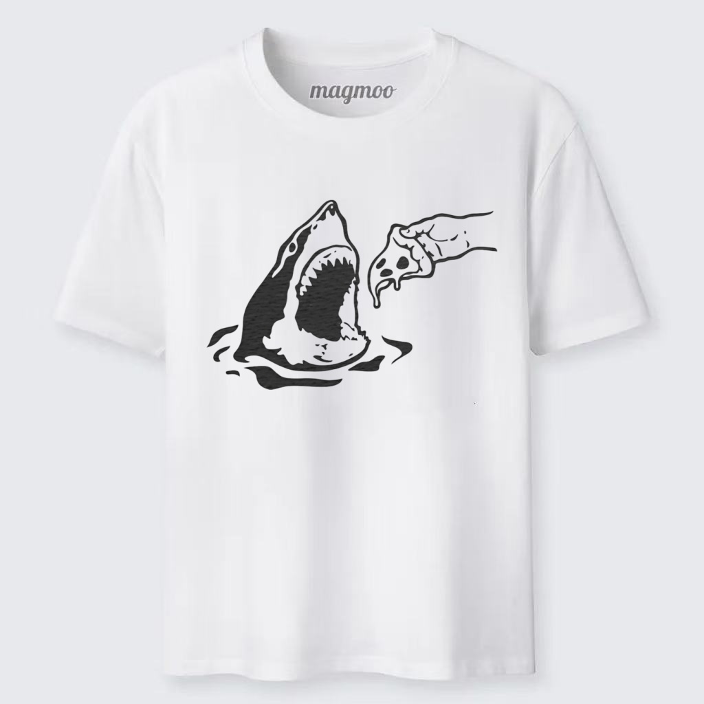 Magmoo Shark Loves Pizza T-shirt