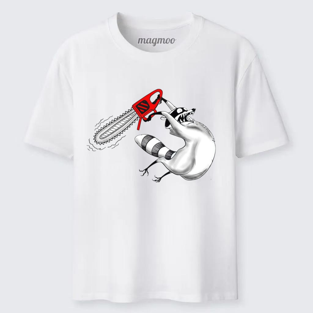 Magmoo Chainsaw Raccoon T-shirt