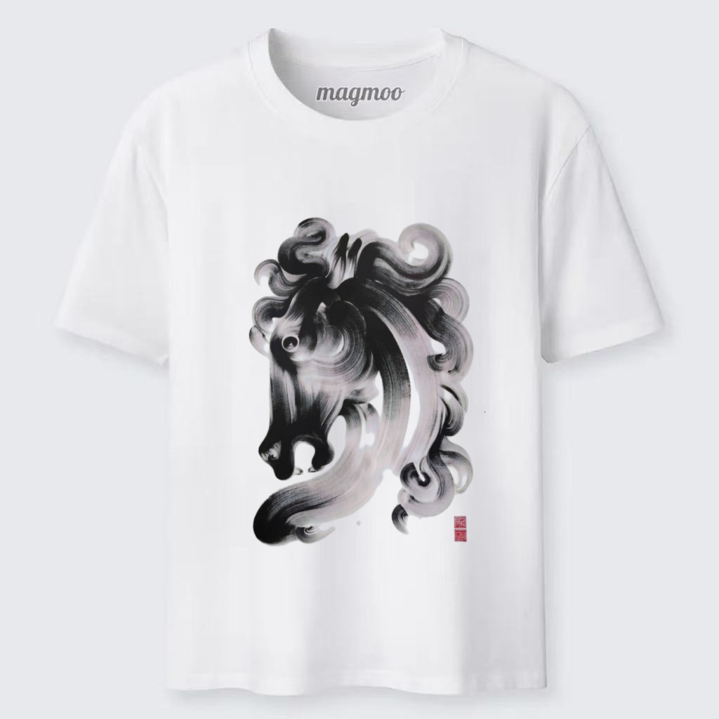 Magmoo Ink Brush Horse T-shirt