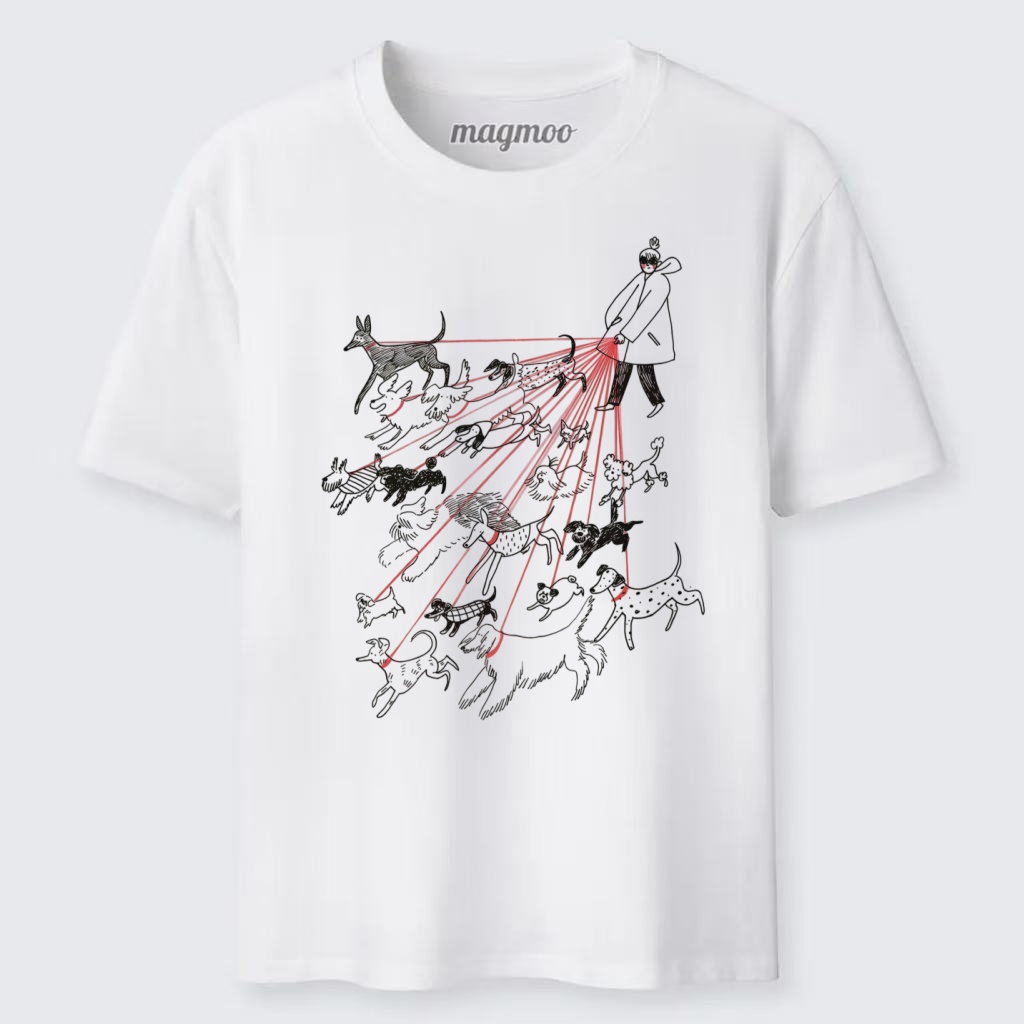 Magmoo Laser Beam Dog Walker T-shirt