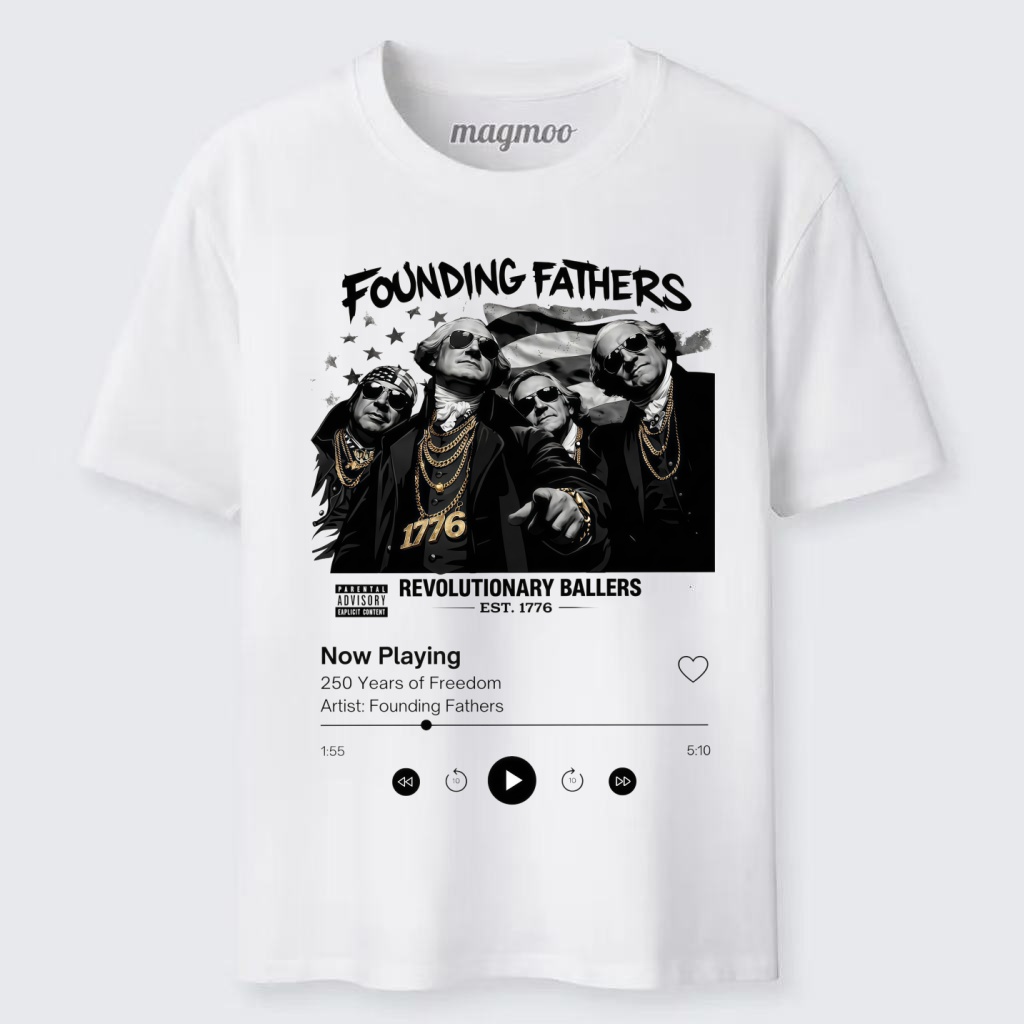 Magmoo Founding Fathers Funny 250th America Anniversary T-shirt