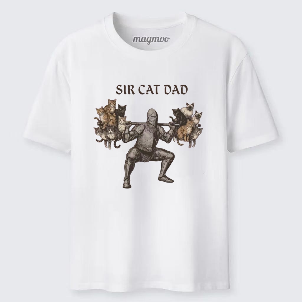 Magmoo Sir Cat Dad T-shirt