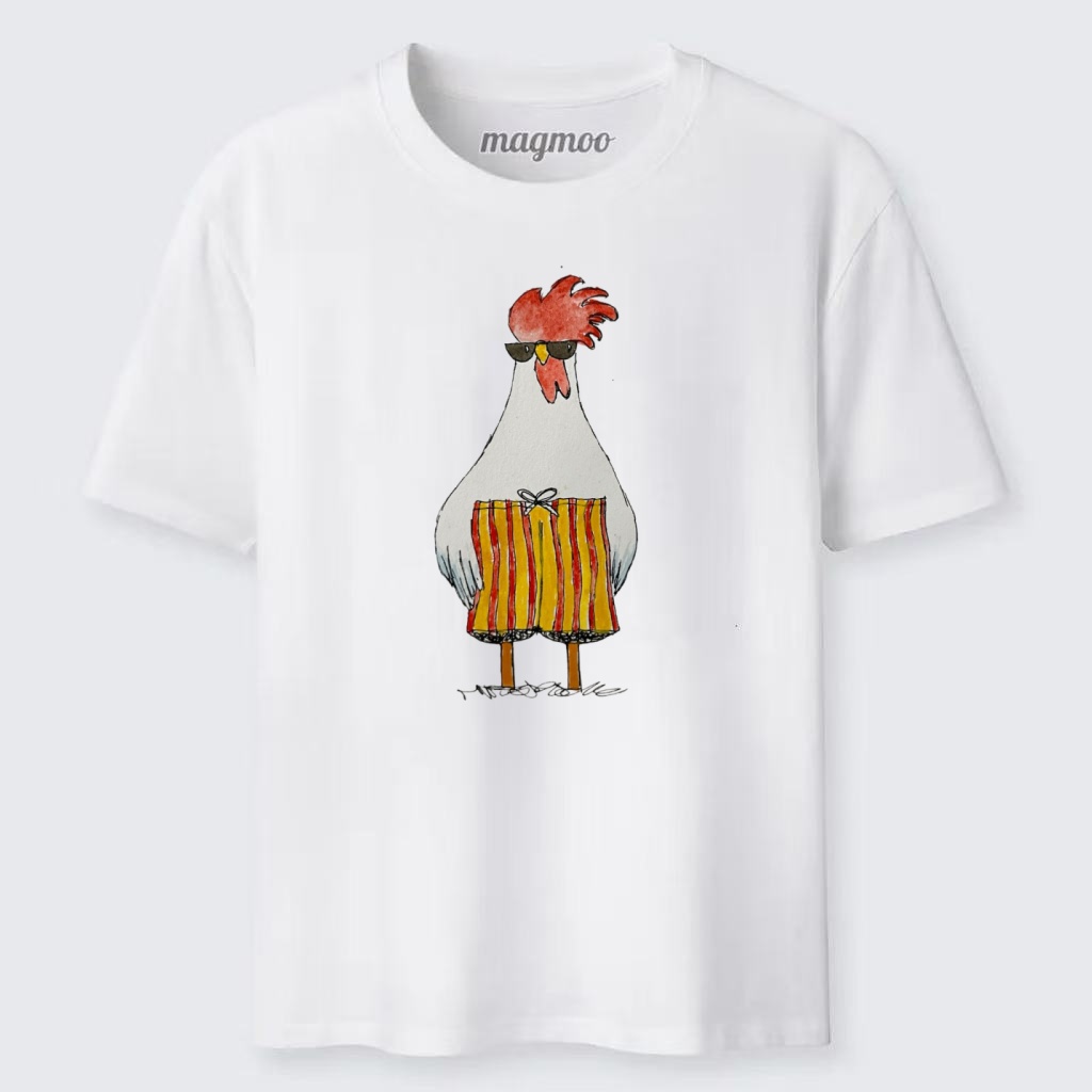 Magmoo Beach Vacation Rooster T-shirt
