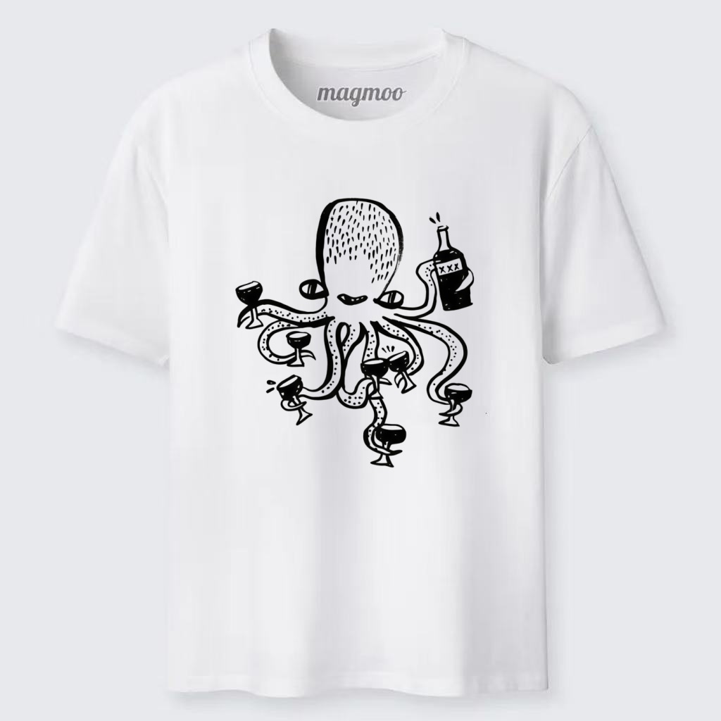 Magmoo Wine Octopus T-shirt