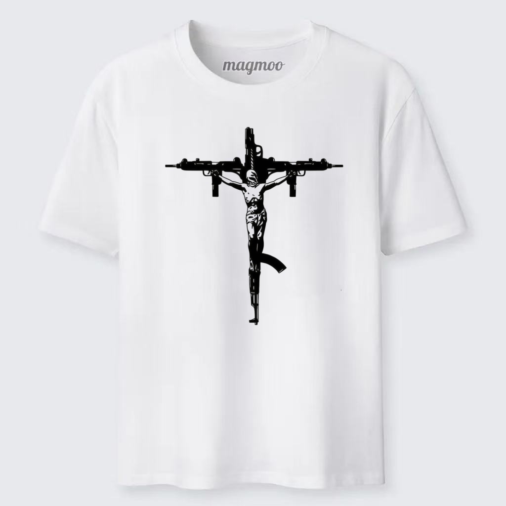 Magmoo Gun Cross Figure T-shirt