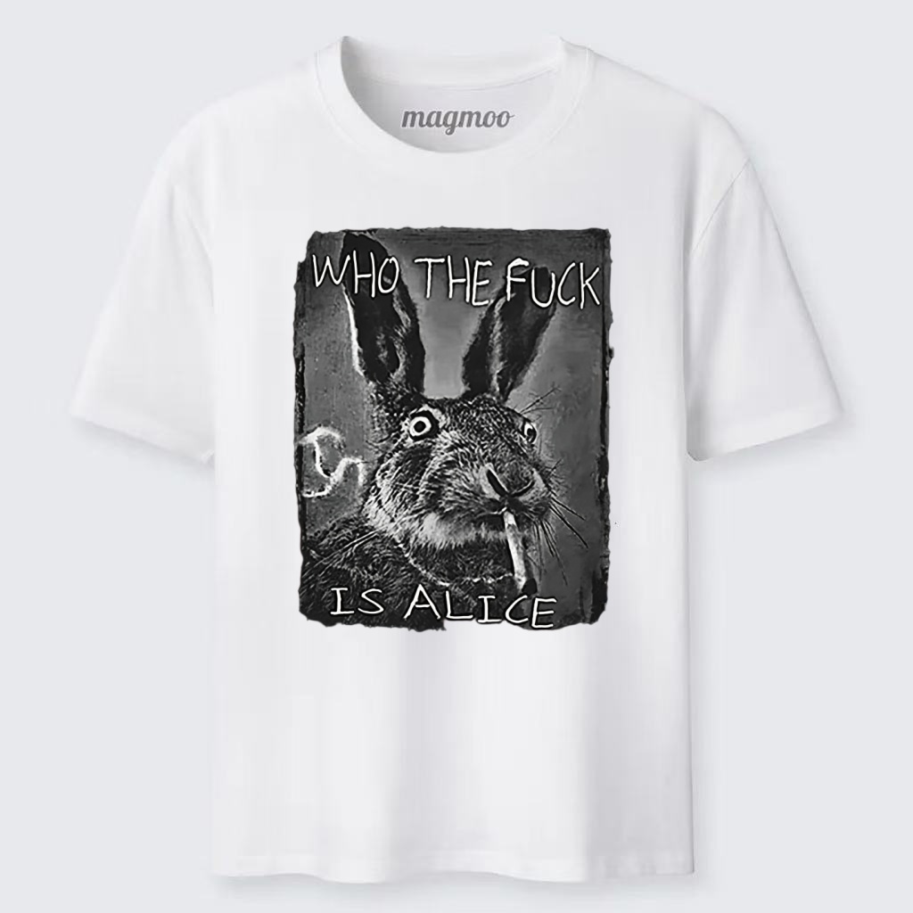 Magmoo Who The Fuck Is Alice Hare T-shirt