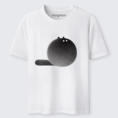 Magmoo Round Fluffy Cat T-shirt