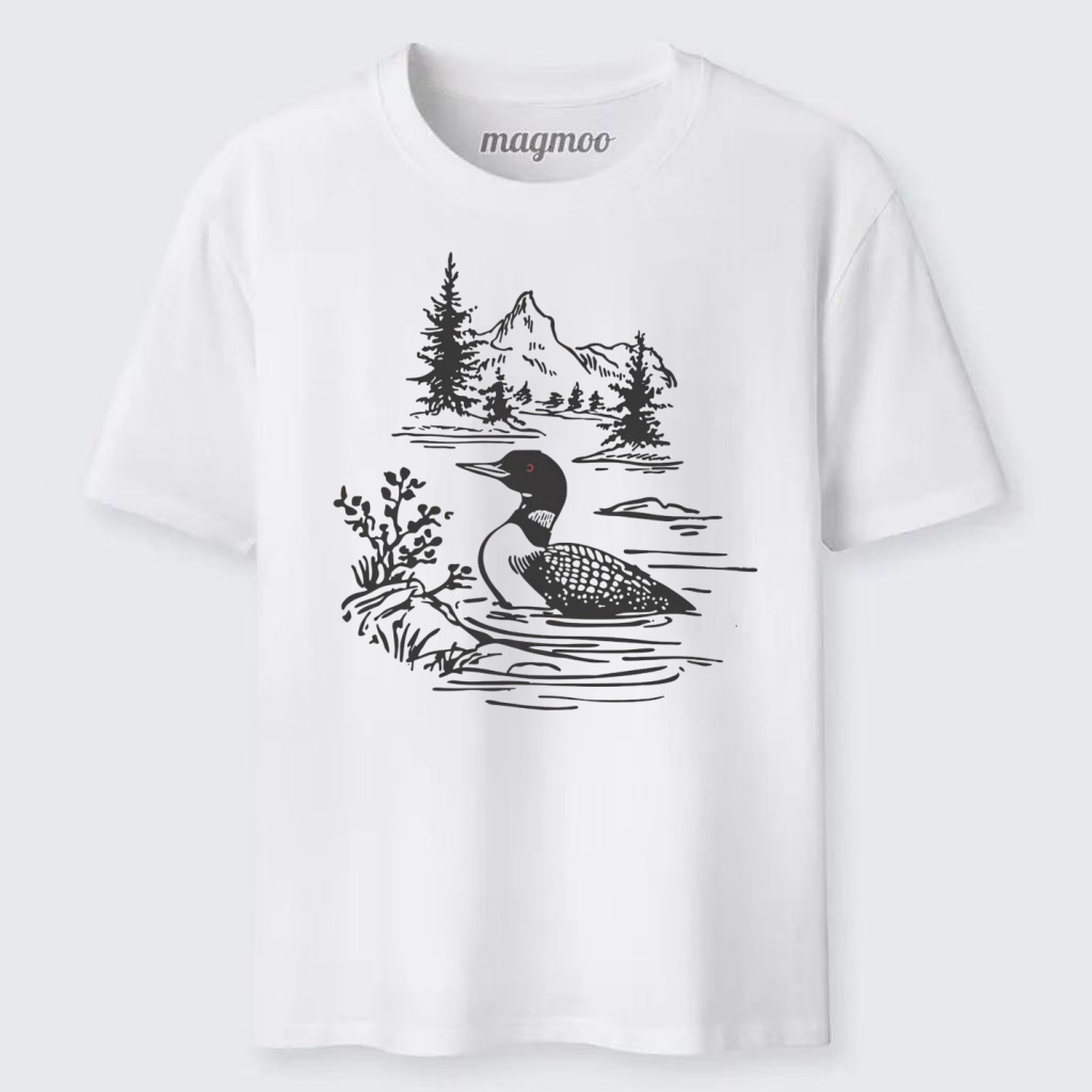 Magmoo Loon Bird Watching Graphic Classic T-shirt