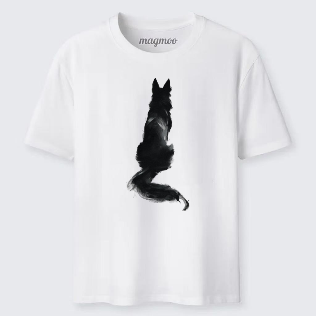 Magmoo Brush Stroke Wolf Classic T-shirt