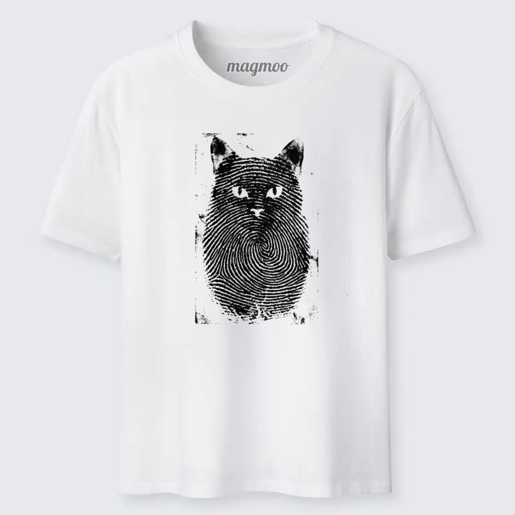 Magmoo Fingerprint Cat Portrait Classic T-shirt