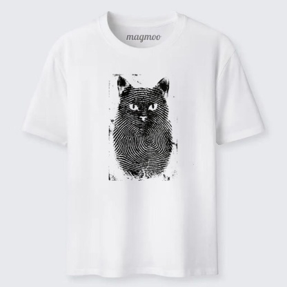 Magmoo Fingerprint Cat Portrait Classic T-shirt