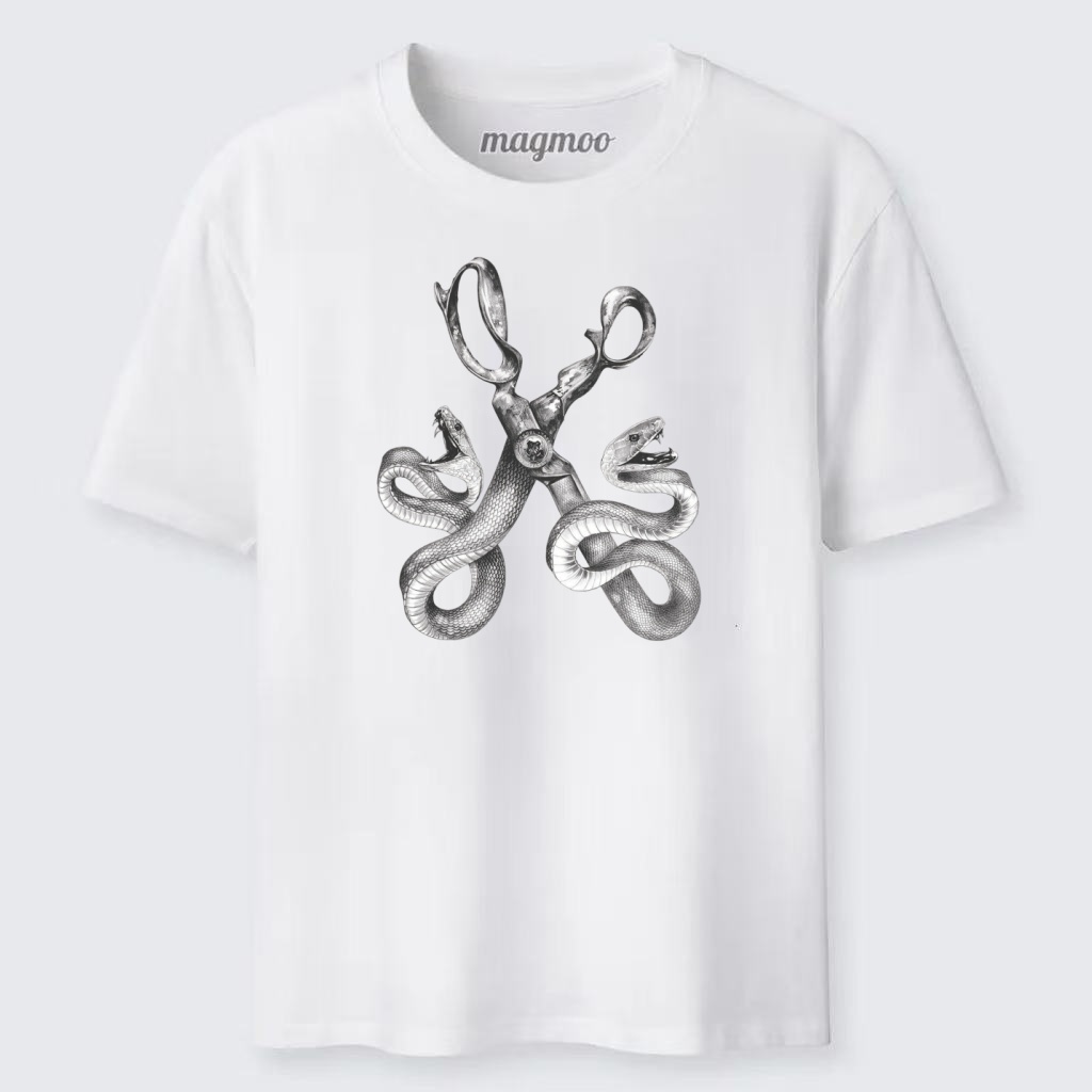 Magmoo Snake Scissors Surreal Classic T-shirt