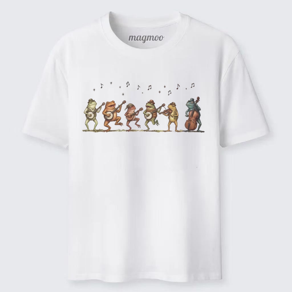 Magmoo Retro Bluegrass Frog Band Classic T-shirt
