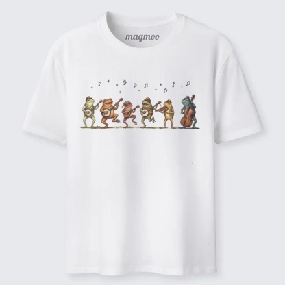 Magmoo Retro Bluegrass Frog Band Classic T-shirt