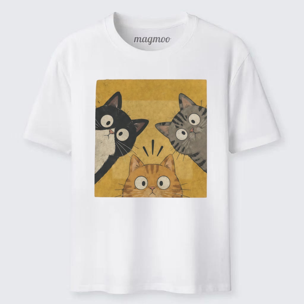 Magmoo Vintage Funny Curious Cats Classic T-shirt