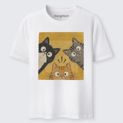 Magmoo Vintage Funny Curious Cats Classic T-shirt