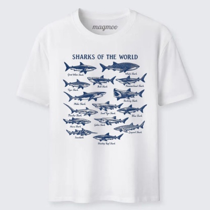 Magmoo Vintage Sharks Of The World Classic T-shirt