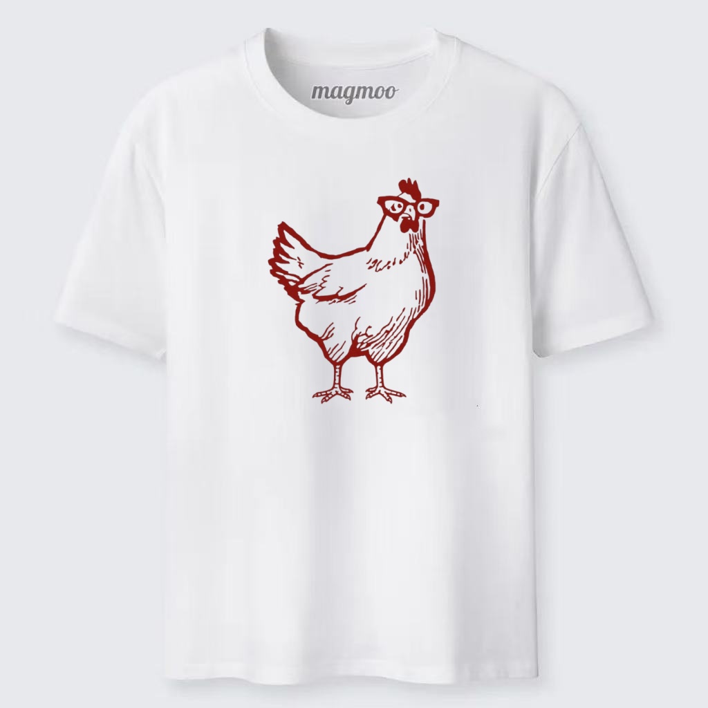 Magmoo Nerdy Red Chicken Classic T-shirt