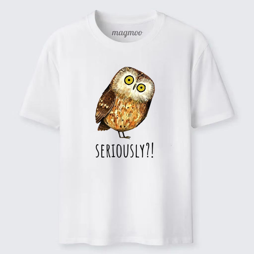 Magmoo Seriously Confused Owl Meme Art Classic T-shirt