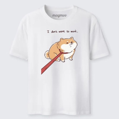 Magmoo Lazy Work Dog Funny Meme Classic T-shirt