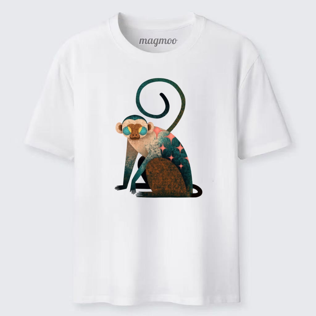 Magmoo Retro Star Monkey Classic T-shirt