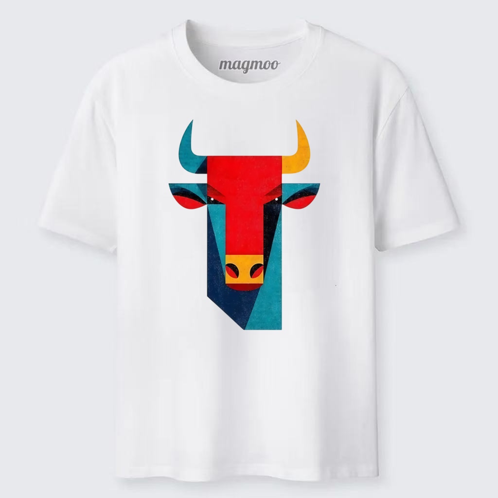 Magmoo Geometric Bull Head Art Classic T-shirt