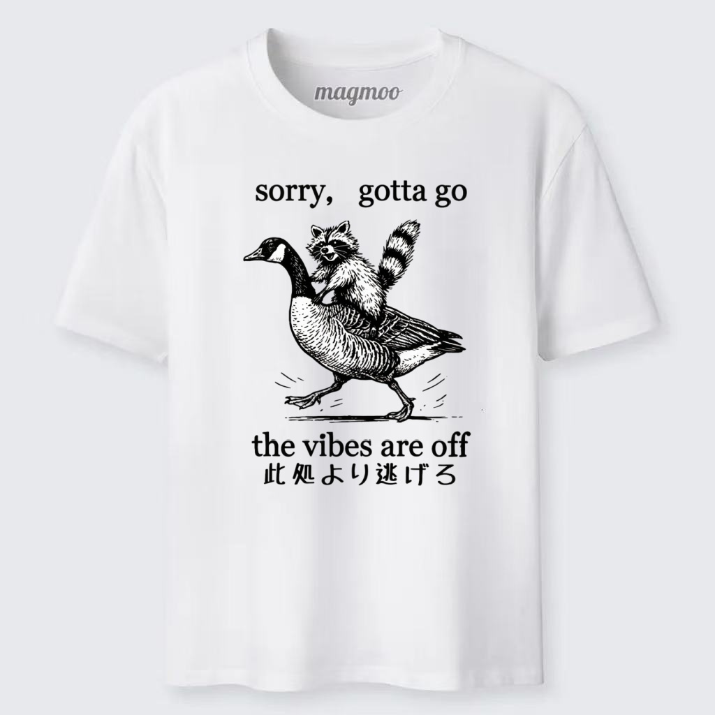 Magmoo Raccoon Goose Escape Classic T-shirt