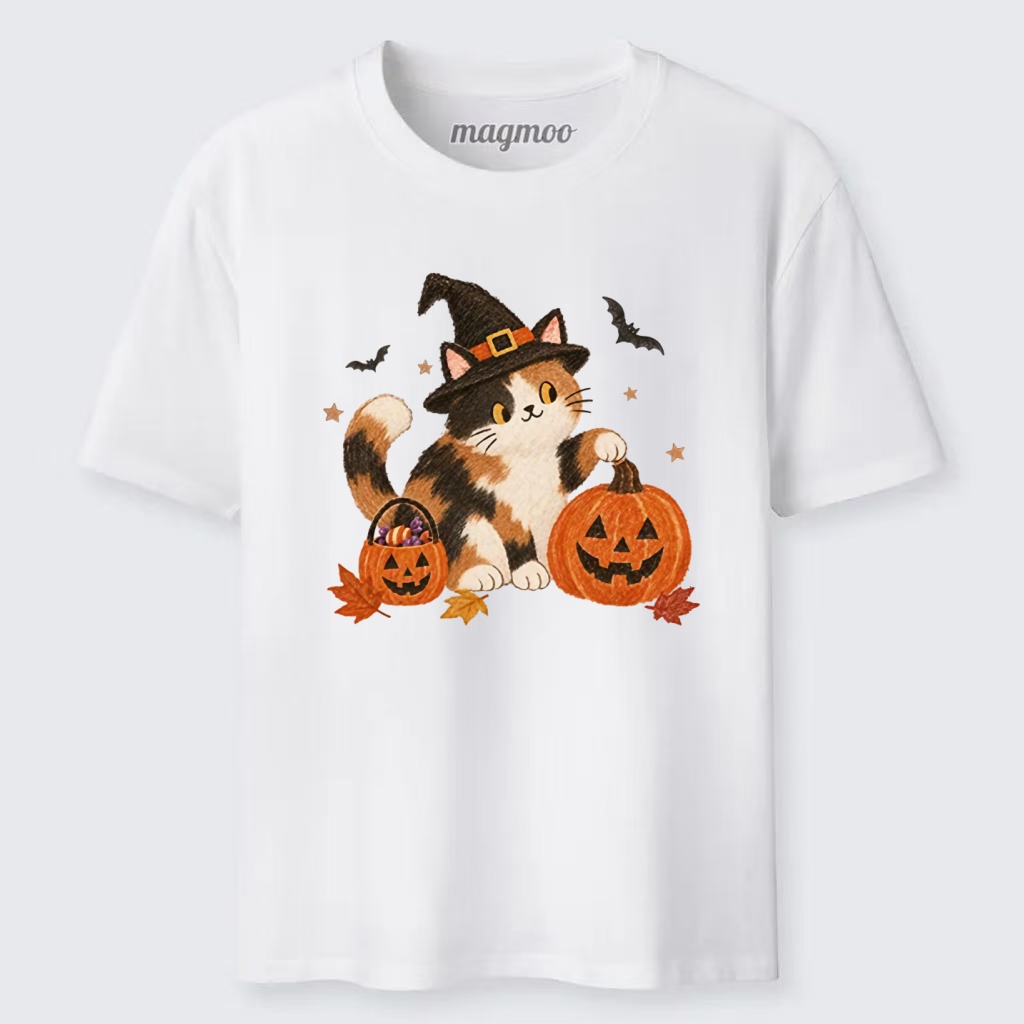 Magmoo Halloween Pumpkin Cat Meme Classic T-shirt