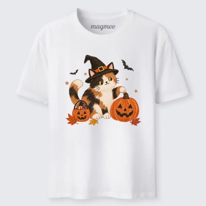 Magmoo Halloween Pumpkin Cat Meme Classic T-shirt