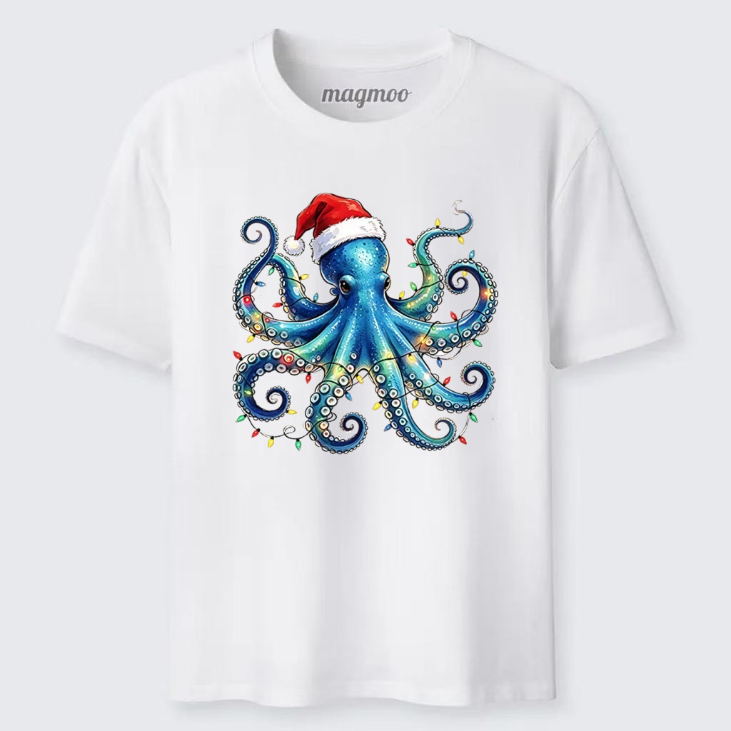 Magmoo Christmas Octopus Lights Classic T-shirt